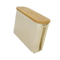 Bothyi - Cesta De Bambú Para Guardar Rollos De Papel Higiénico, Minimalista Y Práctica, Color Beige Y Blanco