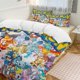thumbnail image 2 of Pokmon 3 Piece Sets Full/Queen Size - Reversible Microfiber Quilts with Shams Soft Lightweight Bedspread Coverlet Comforter for All Season Bed Sheets, 2 of 4