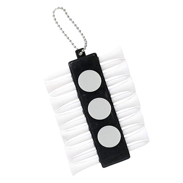 Soporte para tee de golf Portador de tee de golf Almacenamiento de tees de golf Portátil 12 tees de golf y 3 marcadores de bolas para conducir práctic