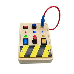 Genérico - Luces Interruptor Juguetes Montessori Juguete Tablero Ocupado De Madera Para Niños Pequeños