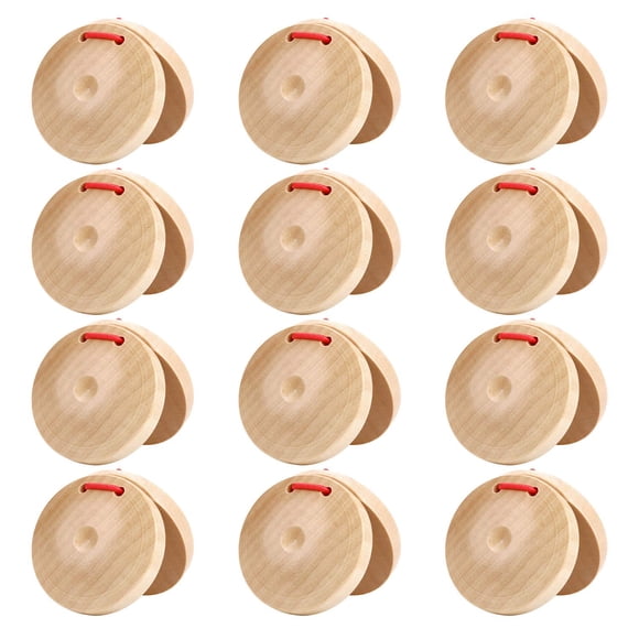 Instrumento de percusión Castanet Licogel de madera, 12 unidades