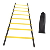 Magideal - Escalera De Agilidad Para Fútbol, Plegable, Multifunción, Para Entrenamiento De Coordinación Y Juego De Pies, Para Voleibol, Configuración Instantán 4 Metros 8 Secciones