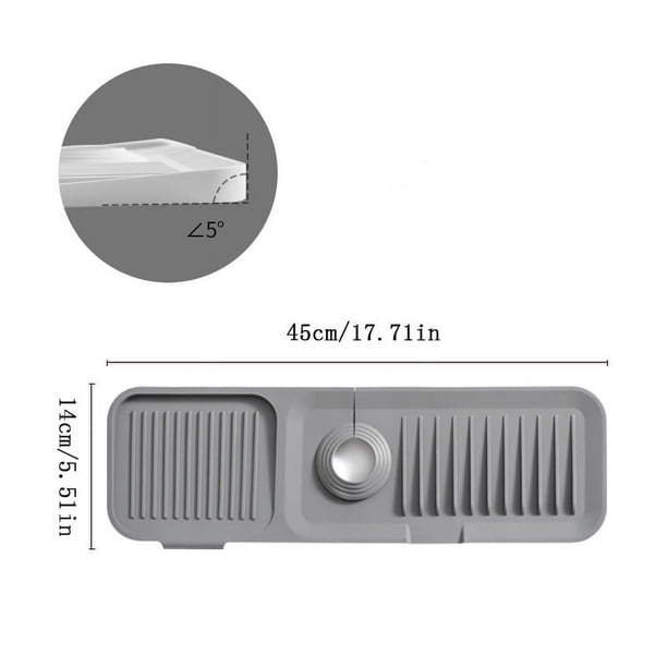1pc Silicone Draining Pad, Faucet Draining Pad 17.71*5.51in