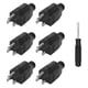 thumbnail image 1 of Enchufe de repuesto de 3 clavijas, paquete de 6 con destornillador negro OFOAEEA, 1 of 9