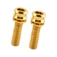 thumbnail image 1 of 2 Piezas Vástago De Manillar De Bicicleta Tornillos De Titanio M6 Accesorio De Repuesto De Bicicleta M6 17 Oro, 1 of 5