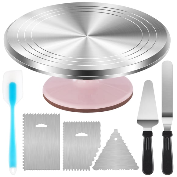 Juego de tocadiscos Kootek de aluminio con 12 soportes para tartas y herramientas