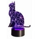 thumbnail image 1 of Lampara Ilusion 3D Gato Geométrico de 7 colores, Base touch, 1 of 7
