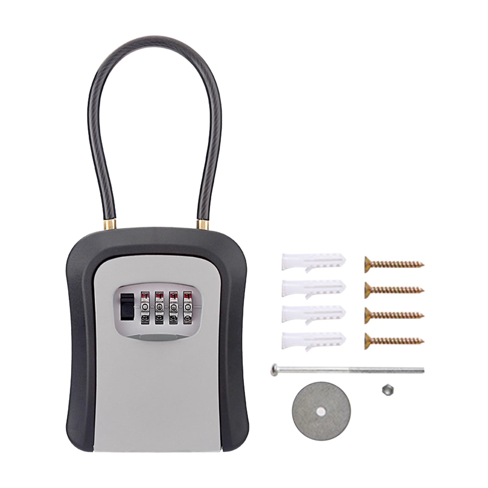 Ioensy - Caja De Bloqueo Para Almacenamiento De Llaves, Resistente A La Intemperie, Multifuncional, Resistente, Gris