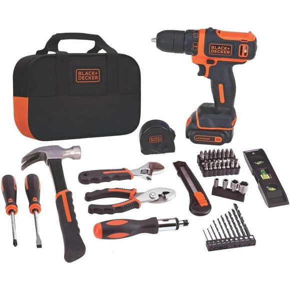 Taladro BLACK+DECKER 12V Kit 60 Piezas BDCDD12PK