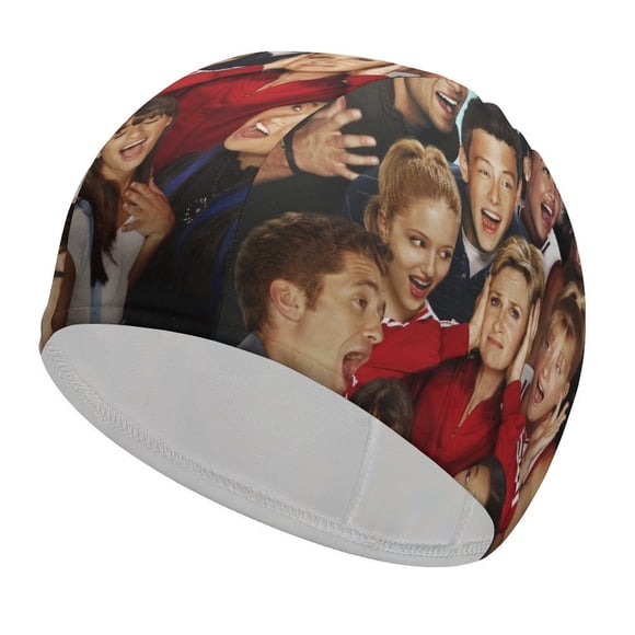 Glee Fox Gorro de Natación de Licra, Gorro de Baño de Tela Cómoda, Gorro Elástico Antideslizante para Hombres, Mujeres y Niños