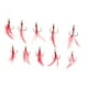 thumbnail image 2 of Ganchos triples agudos de la pesca del acero inoxidable 10pcs con la pluma 06, 2 of 5