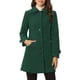 thumbnail image 1 of INSPIRE CHIC Abrigo de Invierno para Mujer con Cuello Peter Pan, Corte en Línea A hasta el Muslo, con Botonadura Simple, Talla 3XL, Verde Oscuro, 1 of 6