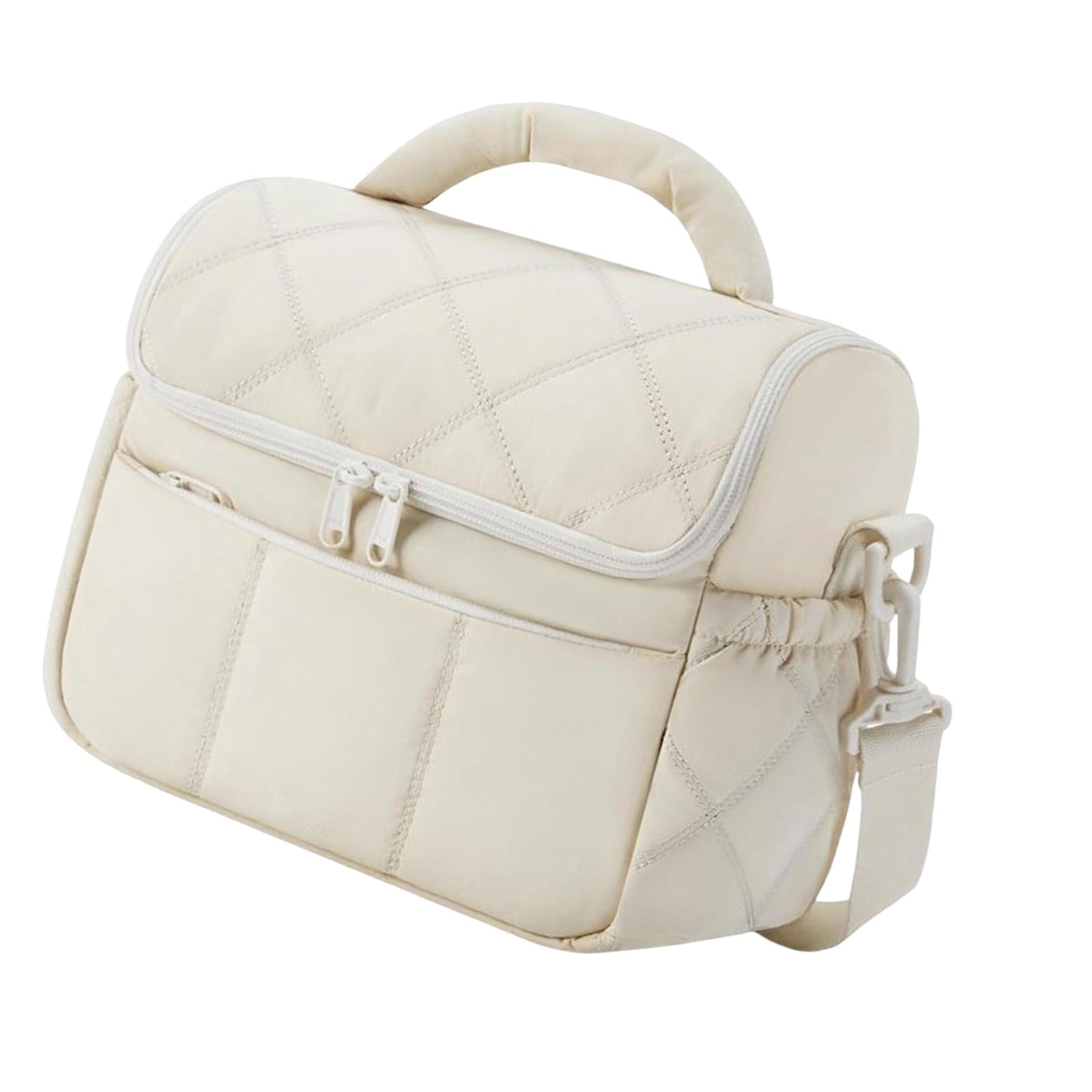 Magideal - Bolsa Térmica Aislante, Bolsa Térmica Para Almuerzo Con Correa De Hombro Ajustable, Cremallera, Bolsa Térmica Para Alimentos Fríos Y Calientes, Lonche Beige