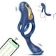 thumbnail image 1 of 1pc Vibrating Penis Ring Double Ring Vibrator, App Remote Control With 9 Vibration Modes G-spot And Clitoral Stimulator, Silicone Ferrule Adult Sex Toy Erection Pleasure Enhancement Couple Vibrator, S, 1 of 2