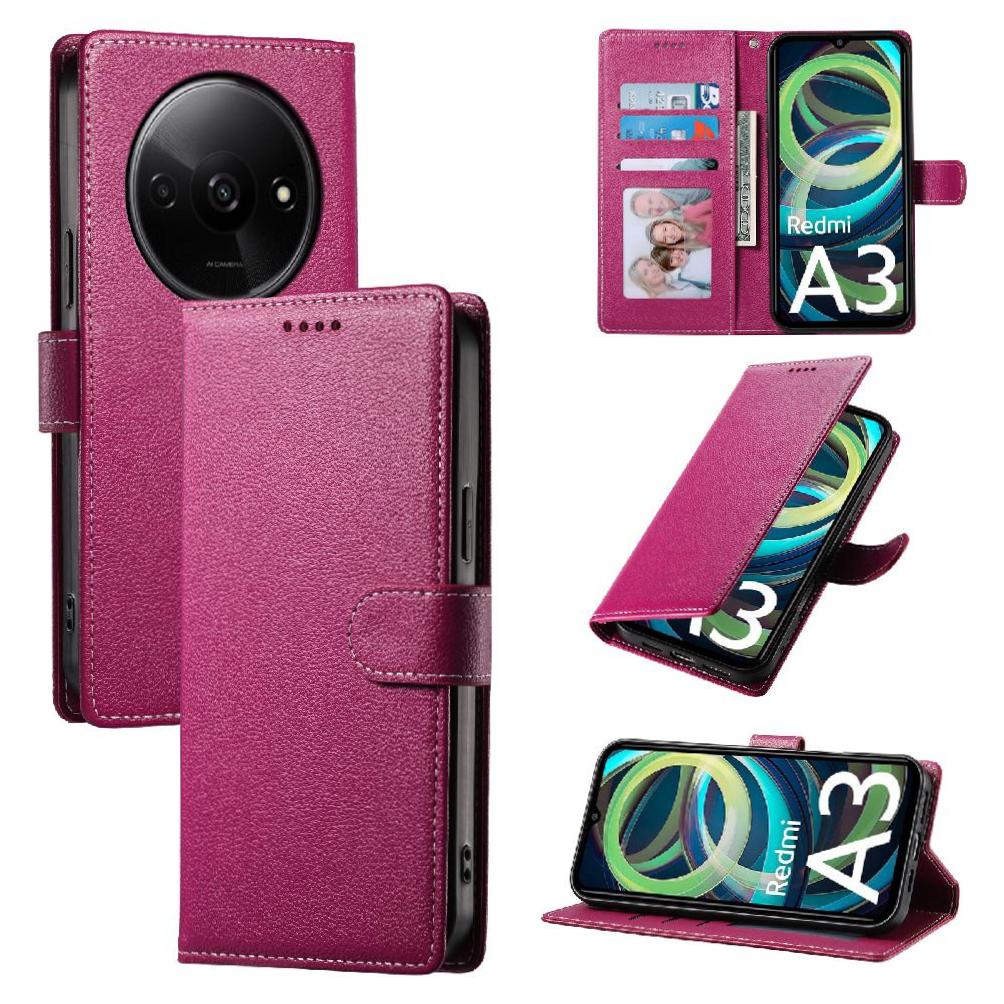 Funda Para Foxdock Xiaomi Redmi A3 4G– Cuero Premium, 3 Ranuras Para Tarjetas, Protección Contra Impactos