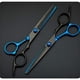 thumbnail image 2 of Set Tijeras Peluquería para Corte de Cabello 6 Azulnegro, 2 of 3