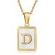 thumbnail image 1 of Collar HESHPAWS Shell Initial Letter A-Z Oro Amarillo 18 in, 1 of 3