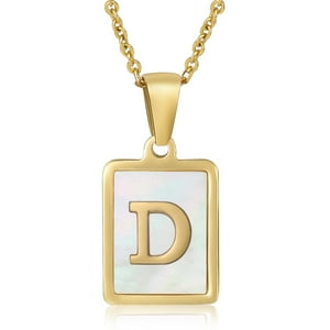 Collar Heshpaws Shell Initial Letter A-Z Oro Amarillo 18 In