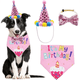 thumbnail image 2 of Kit De Decoración Rosa Cumpleaños Perro Bandana Gorro Globos, 2 of 5