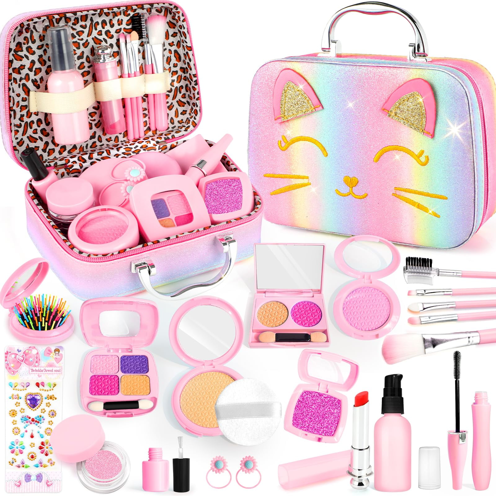 Set De Maquillaje Pretend Smallzi Para Niños Pequeños De 3 A 5 Años Con Estuche De Cosméticos