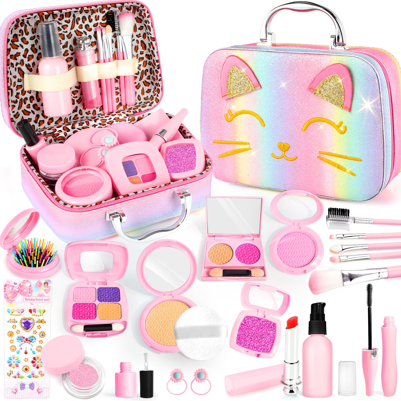 Set De Maquillaje Pretend Smallzi Para Niños Pequeños De 3 A 5 Años Con Estuche De Cosméticos