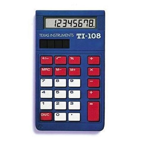 Calculadora Solar Ti108 Individual 108/Bk/D De Texas Instruments