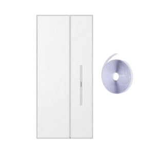 Magideal - Sello De Puerta Con Pantalla De Cremallera Para Aire Acondicionado Portátil, Paño De Sellado De Ventanas De Aire Acondicionado Móvil Fácil De Instalar