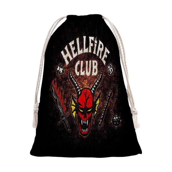 The Hellfire ClubBolsa de regalo con cierre de cinta navideño para decoración de Navidad,50cm×76 cm.