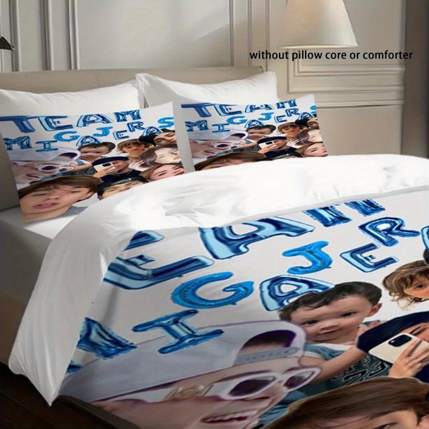 3pcs Team Migajas Printed Duvet Cover Set Machine Washable And Easy to Care For