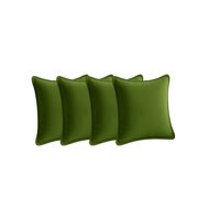 Genérico - Set De 4 Fundas De Cojin Lisa Con Borde 45X45 Verde