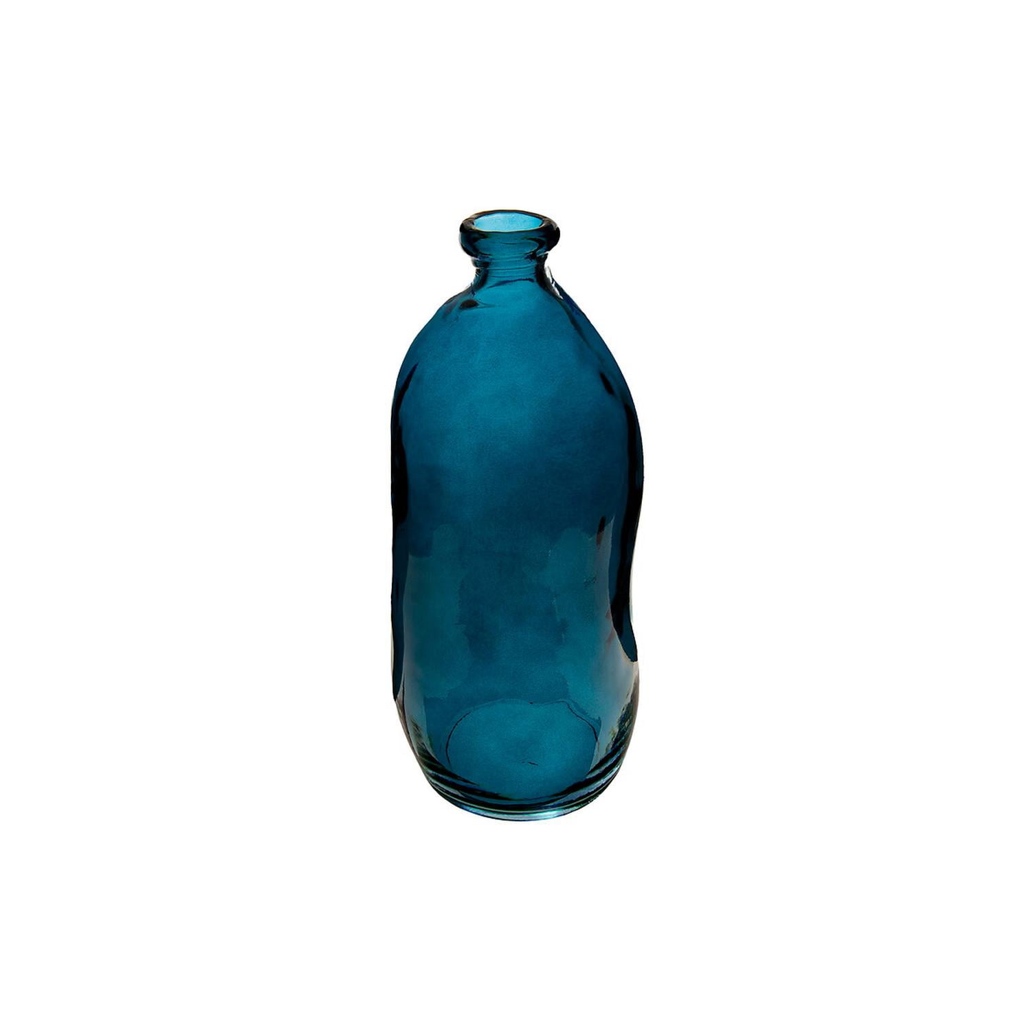 Jarrón Vidrio Reciclado 35 Cm Atmosphera Azul