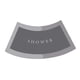thumbnail image 2 of Alfombra De Baño Curvada, Alfombra Para Suelo De Bañera, Alfombra Antideslizante Para Inodoro, Alfombra De Ducha Con Ventilador, Gris, 2 of 5