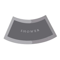 Magideal - Alfombra De Baño Curvada, Alfombra De Baño Suave, Alfombra De Ducha, Alfombra De Baño De Poliéster, Alfombra De Baño Para Ducha Circular, Alfombra De Gris