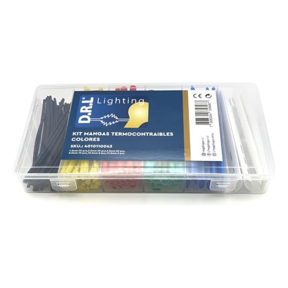 Kit De Mangas Termocontraibles 100 Unidades Colores/negra
