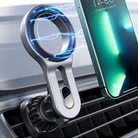 Genérico - Soporte De Coche Para Iphone 16/16 Pro Max/15/14/13/12 - Instalación Rápida Soporte Magnético Para Teléfono, Accesorios De Coche Para Hombres Y Mujeres-Plata
