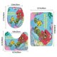 thumbnail image 3 of Ariel Junior Juego de 3 alfombras de baño de coral fleece: tapete de baño + alfombra de inodoro en forma de U + funda de tapa de inodoro en forma de O, 3 of 6