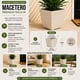 thumbnail image 5 of Set 2 Macetero Plastico Bajo Premium Base Cuadrada Conica M beige, 5 of 7
