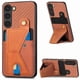 thumbnail image 1 of Funda Resistente para Samsung Galaxy S23 con Tarjetero y Soporte, Diseño Magnético Marrón, 1 of 5