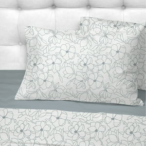 Sabana Andes 144 Hilos Estampada 2 Plaza Floral Gris