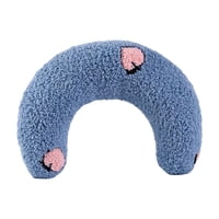 Magideal - Almohada Para El Cuello Para Mascotas, Cojín De Entrenamiento Para Abrazar, Juguetes Interactivos Cómodos, Juguete Para Masticar, Almohada Para Dormir Azul