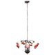 thumbnail image 4 of Candelabro Meyda 24" Verde Mar y Rojo Arándano, 7 luces, estilo Lirio de Estanque, 4 of 6