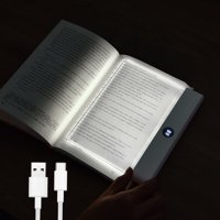 Lámpara Led Para Libros Veeki, Recargable, Transparente, De Lectura, Blanca