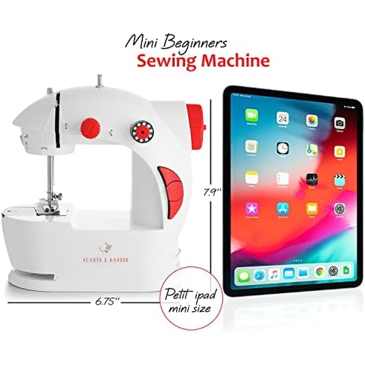 Hearth & Harbor - Maquina De Coser Mini Hearth Harbor Kit Doble Velocidad