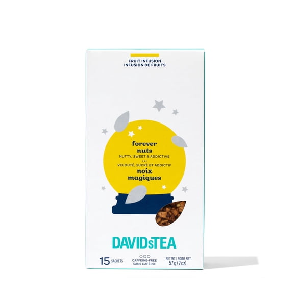 Té de hierbas Forever Nuts sin cafeína DAVIDsTEA - 15 bolsas