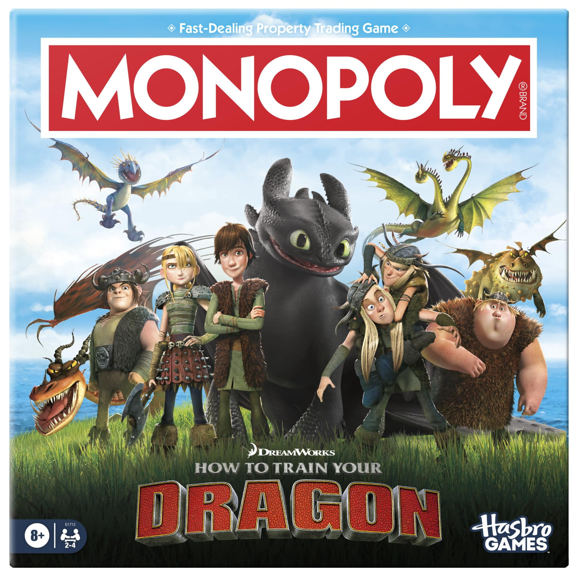 Hasbro Gaming - Juego De Mesa Monopoly Dreamworks Cómo Entrenar A Tu Dragón