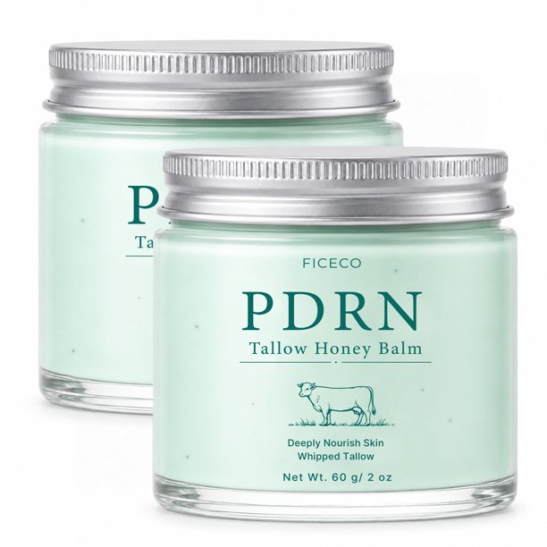 Bálsamo facial de sebo de res con PDRN, hidratante batido de sebo alimentado con pasto, 113 g