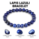 thumbnail image 3 of Pulsera lapislazuli original piedra sabiduría #20, 3 of 3