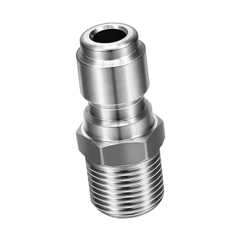 Magideal - Acoplamiento De Lavadora A Presión Npt 3/8, Adaptador De Acoplamiento De Manguera Macho De Conexión Rápida, Se Adapta A Reparación De Césped, Cocina, Rosca Exterior Macho