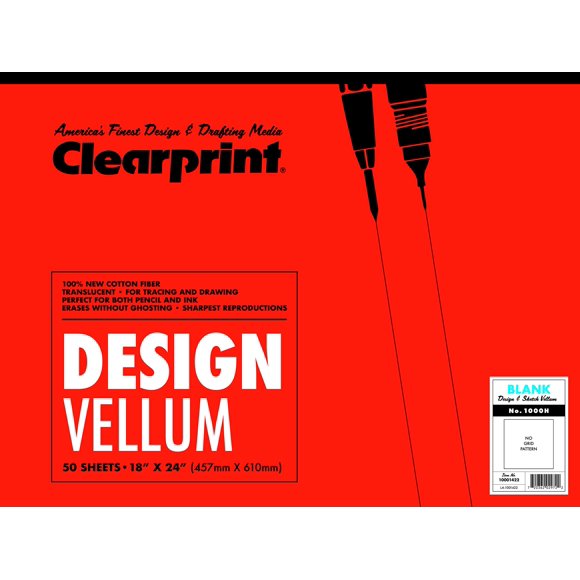 Bloc de papel vegetal Clearprint 46x61 cm 50 hojas 16 lb