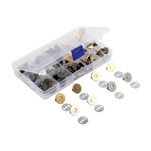 Magideal - 40X Botones A Presión Botón De Cierre Redondo Suministros Para El Hogar Piezas Delgadas Accesorios Metal 14Mm